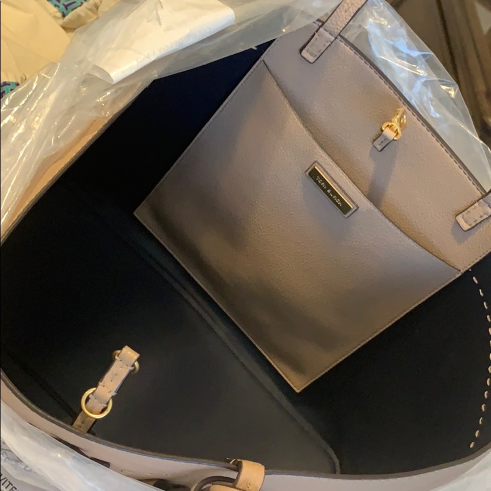 Tory Burch Blush Pink Leather Tote with Tassel - Picture 5 of 6